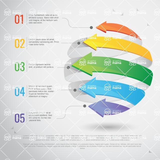 Infographic Templates Collection - Vector, Photoshop, PowerPoint, Google Slides - Infographic Template with Abstract Colorful Arrows
